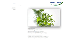 Desktop Screenshot of markland-ingredients.com