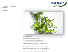 Tablet Screenshot of markland-ingredients.com